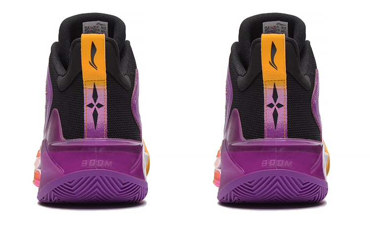Li Ning Liren 3 Danxia Mid top Performance Basketball Shoes Men’s Orange Purple Black