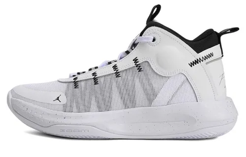 Jordan Jumpman 2020 PF Comfortable and Versatile Shock Absorbing Anti-Slip Wrapping Light Rebound Mid-top Basketball Shoes Men's White Domestic Version