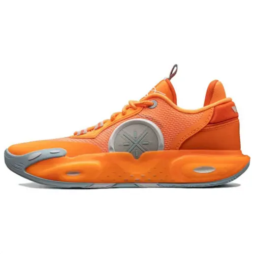 Li Ning All City 12 Comfortable And Trendy Slip Resistant Abrasion Resistant Low top Basketball Shoes Men's Orange