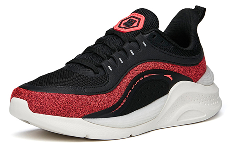 Anta Variety Training Collection Cushioning Slip Resistant Abrasion Resistant Low top Training Shoes Men’s Black Red