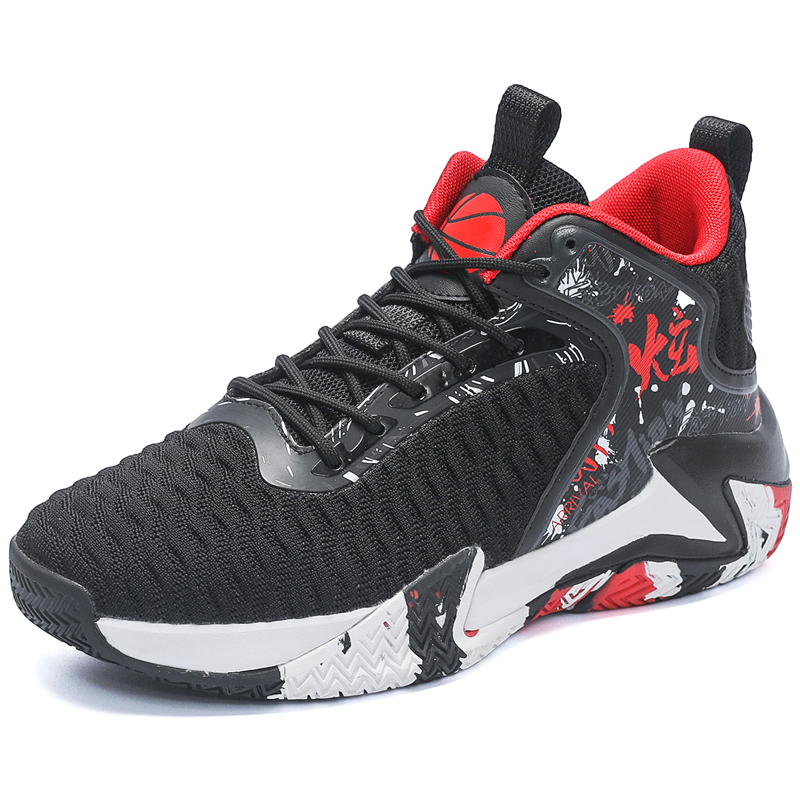 GQWE Cushioning Slip Resistant Rebound Mid top Basketball Shoes Men’s