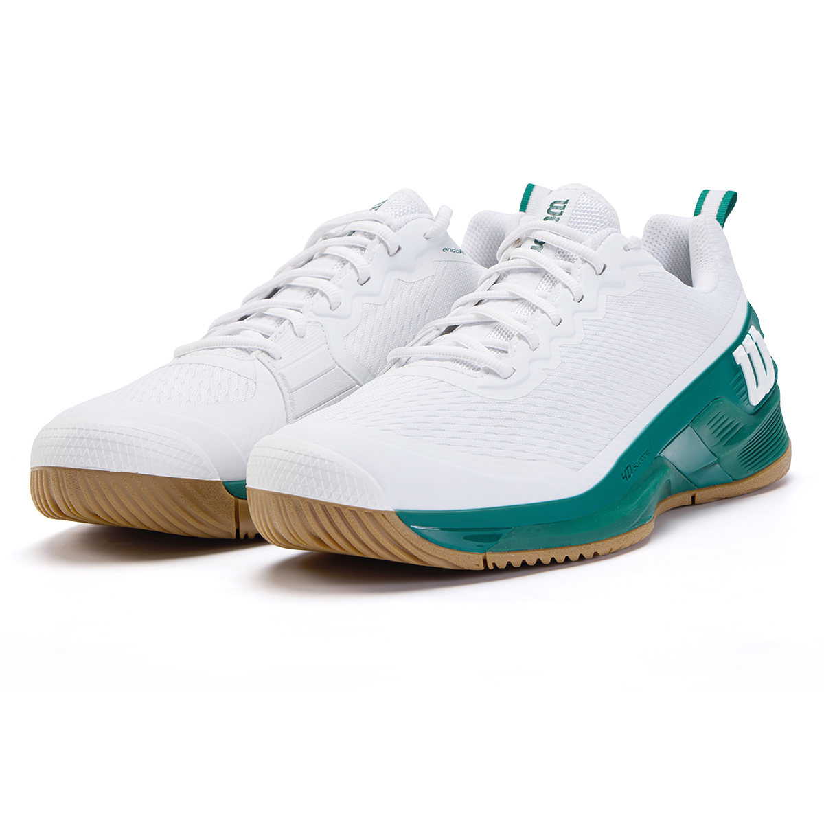 Wilson RUSH PRO 4.5 Cushioning Abrasion Resistant Breathable Coverage Support Low top Tennis Shoes Men’s White Green