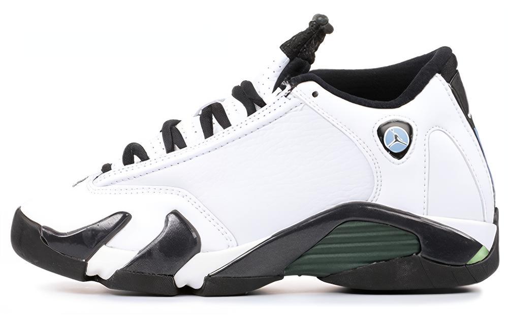 Jordan Air Jordan 14 Retro Oxidized Green Comfortable Casual Mid-top Retro Basketball Shoes Women's Black and White 2016 Edition