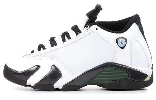 Jordan Air Jordan 14 Retro Oxidized Green Comfortable Casual Mid-top Retro Basketball Shoes Women's Black and White 2016 Edition