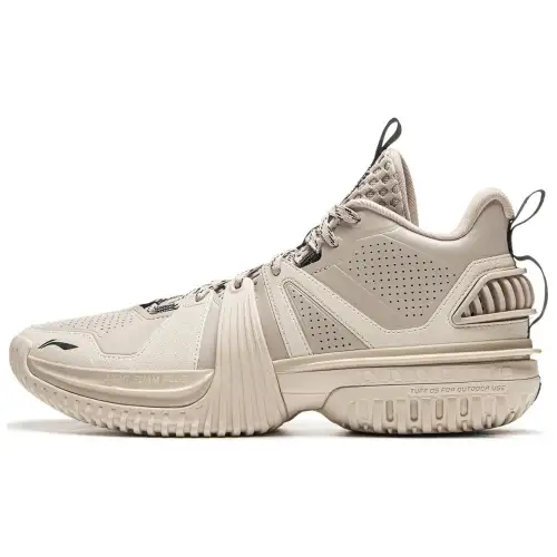 Li Ning Storm 2024 WNTR Cushioning Abrasion Resistant Rebound Grip High top Basketball Shoes Men's Beige
