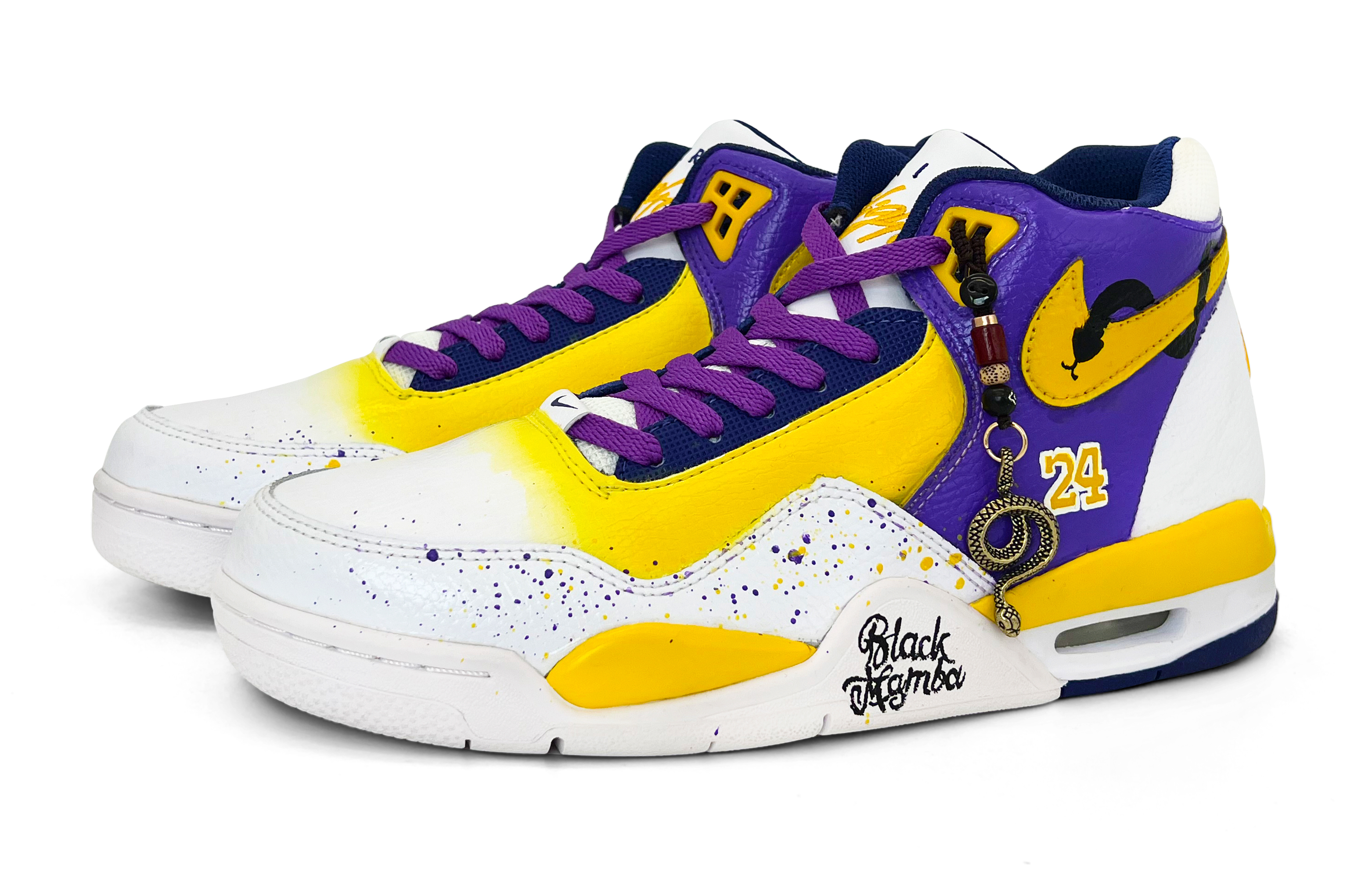 Nike Flight Legacy Leather Cushioning, Wear Resistant Mid top Vintage Basketball Shoes Men’s Yellow