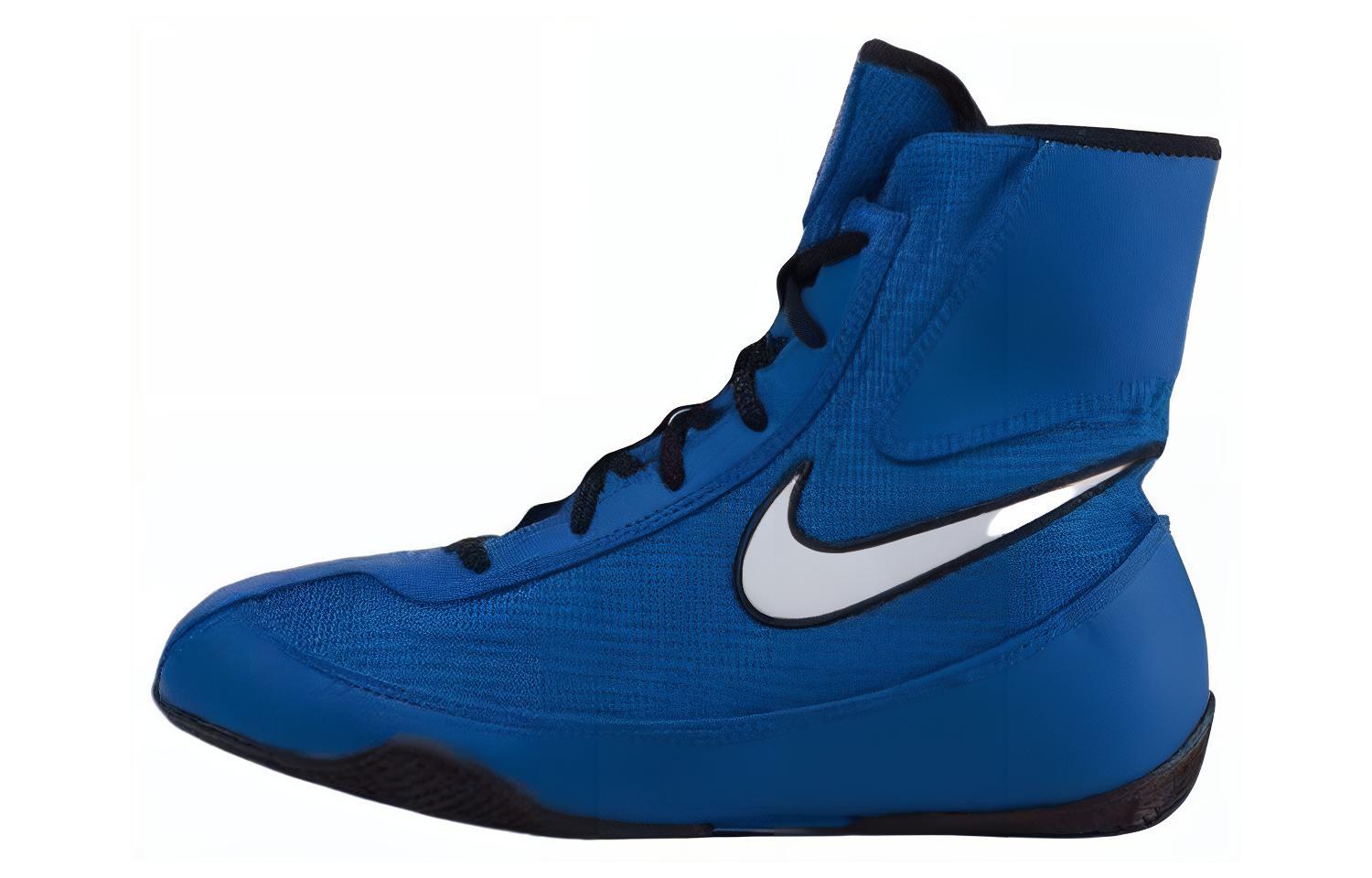 Nike Machomai Team Abrasion Resistant Breathable Abrasion Resistant Breathable High top Training Shoes Unisex Blue