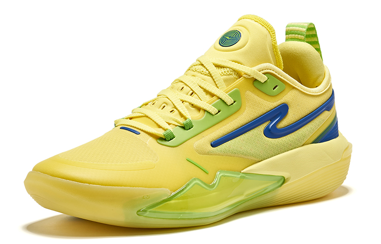 Erke Raid Cushioning Rebound Low top Basketball Shoes Men’s Lemon
