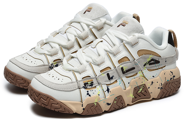 FILA FUSION Ade Barricade Sneakers ‘White Beige Brown’ Women’s