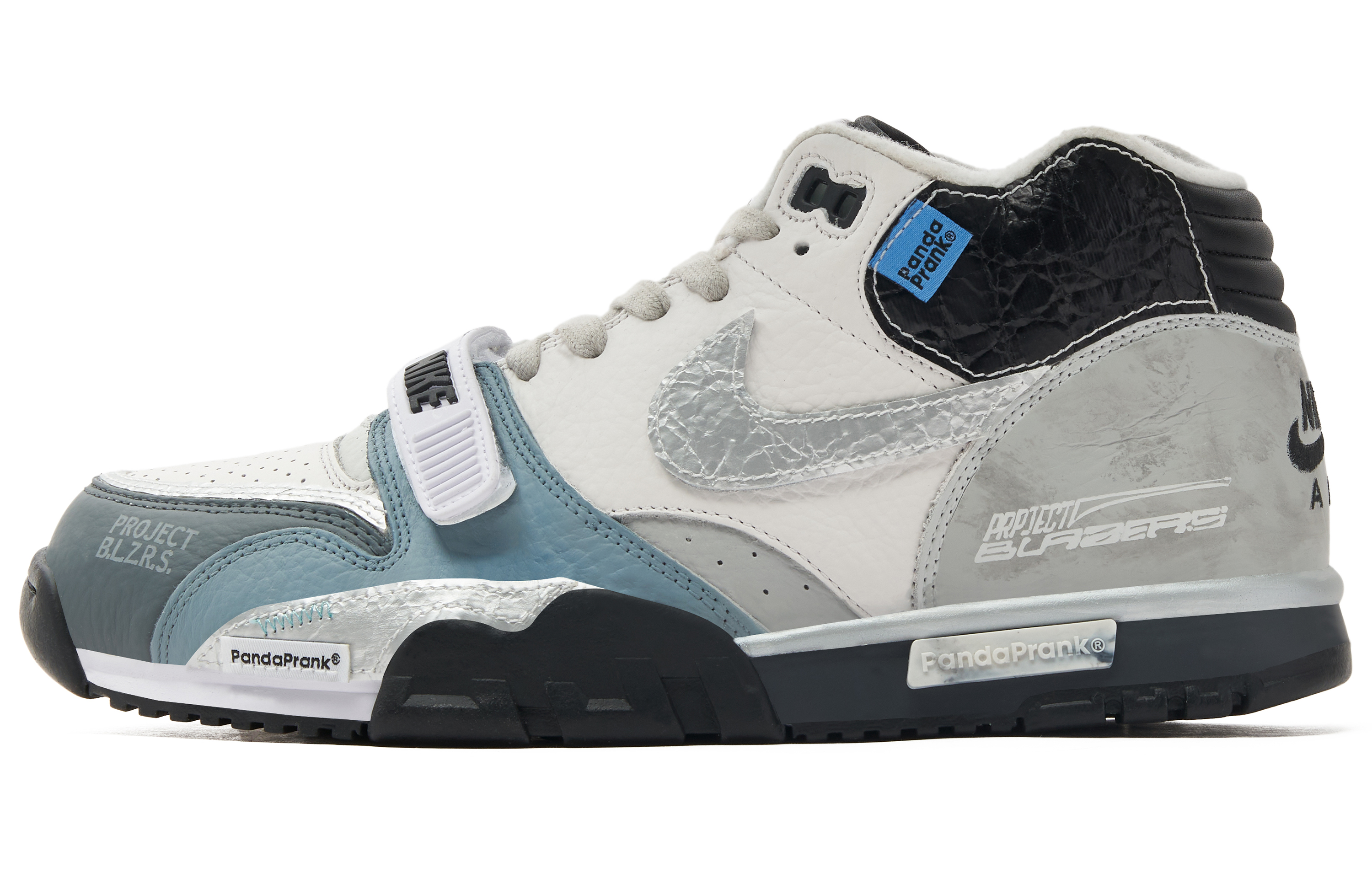 Nike Air Trainer 1 Slip Resistant Abrasion Resistant Mid top Training Shoes Men’s White Black