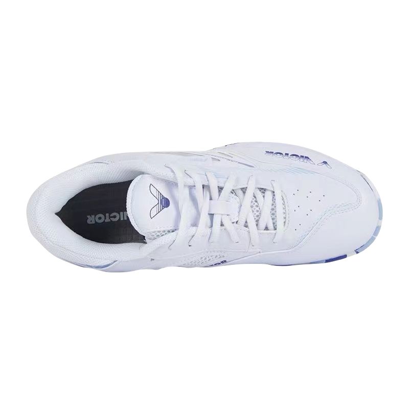 VICTOR Cushioning Abrasion Resistant Breathable Low top Badminton Shoes Unisex White
