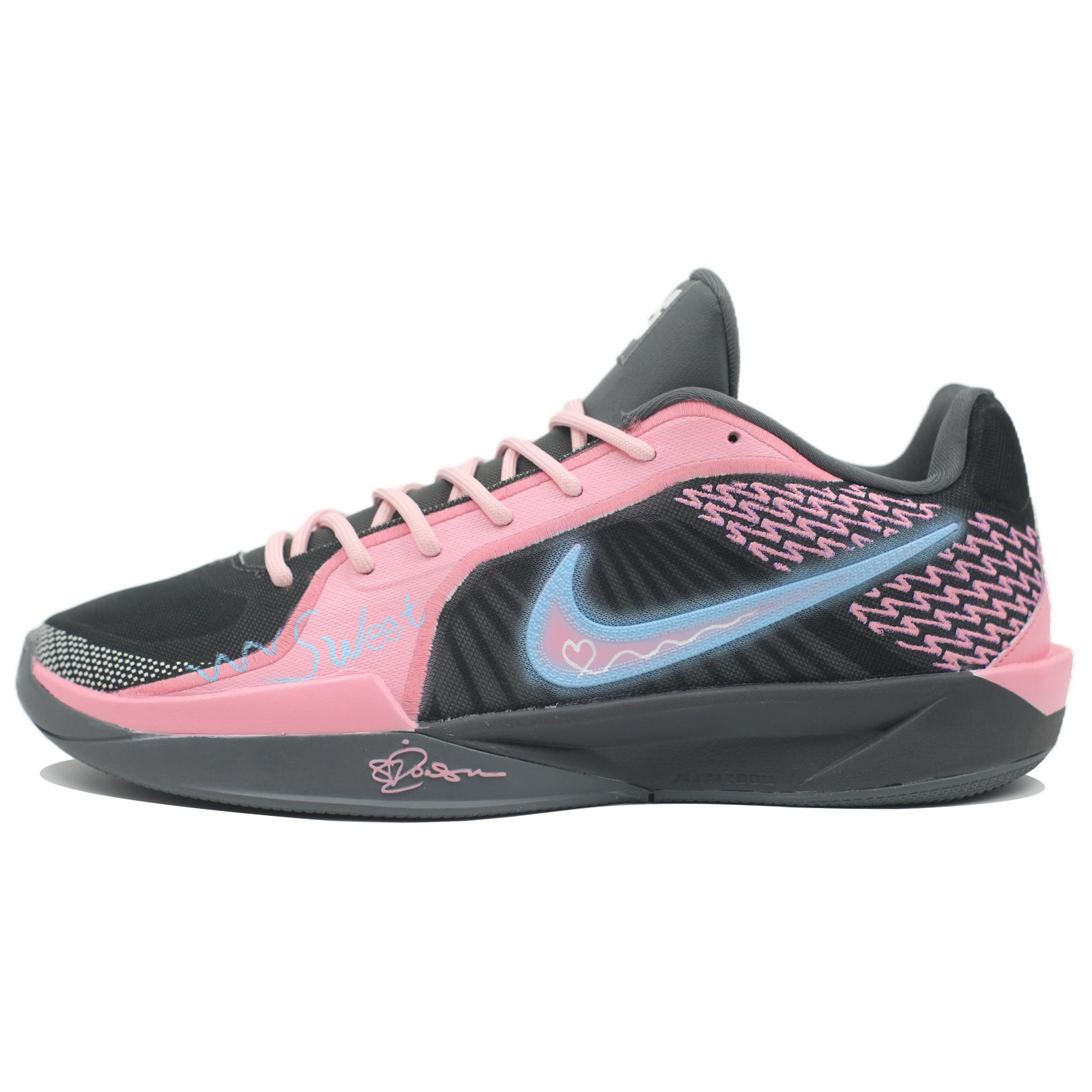 Nike Sabrina 2 Abrasion Resistant Low top Basketball Shoes Unisex Blue Pink