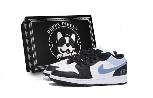 Jordan Air Jordan 1 Abrasion Resistant Low top Vintage Basketball Shoes Men's Black Blue