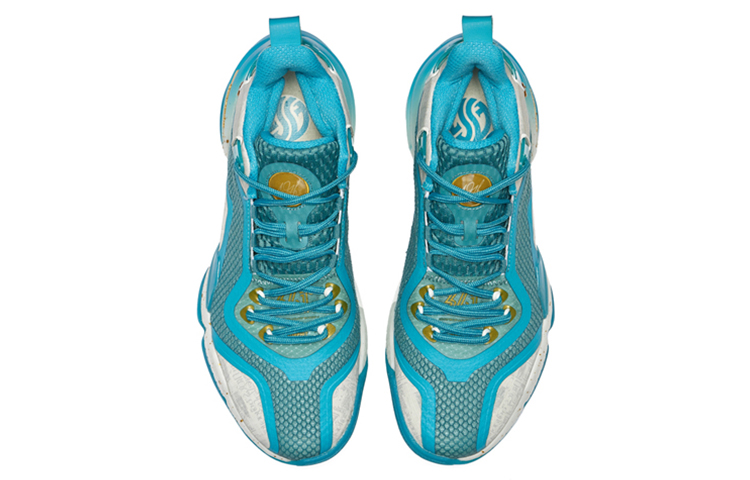 361° AG2 X Basketball Shoes Men’s Mid Top Glazed Celadon Green/Star Cloud Cyan