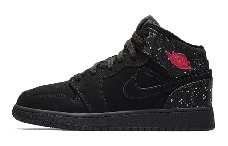 Jordan 1 Mid GS Black Rush Pink