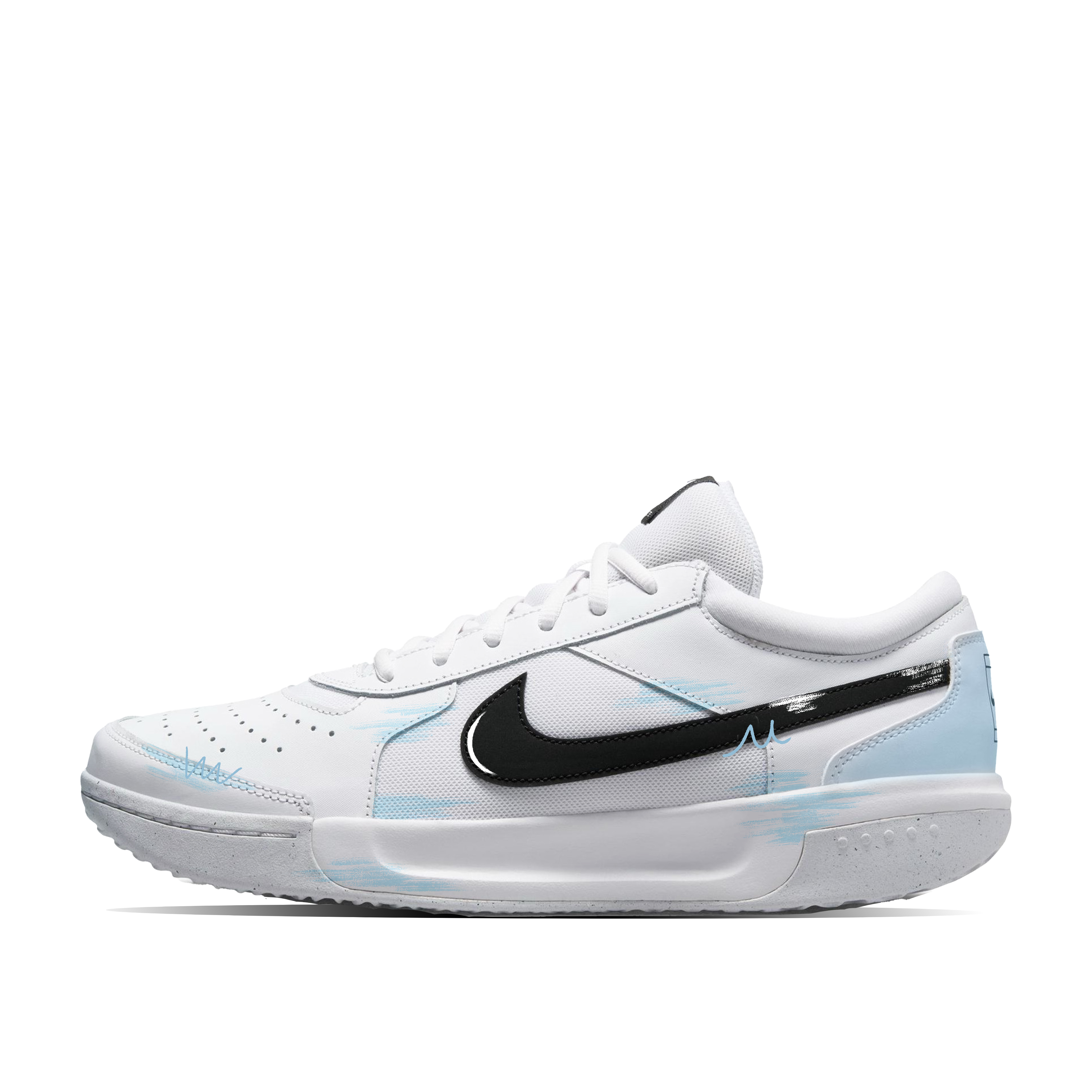 Nike Court Lite 3 Arc Light Breathable Lightweight Breathable And Lightweight Low top Tennis Shoes Men’s Blue White