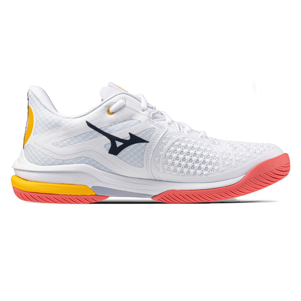 Mizuno Wave Exceed Tour 6 Cushioning Slip Resistant Abrasion Resistant Tennis Shoes Women’s White Yellow Orange