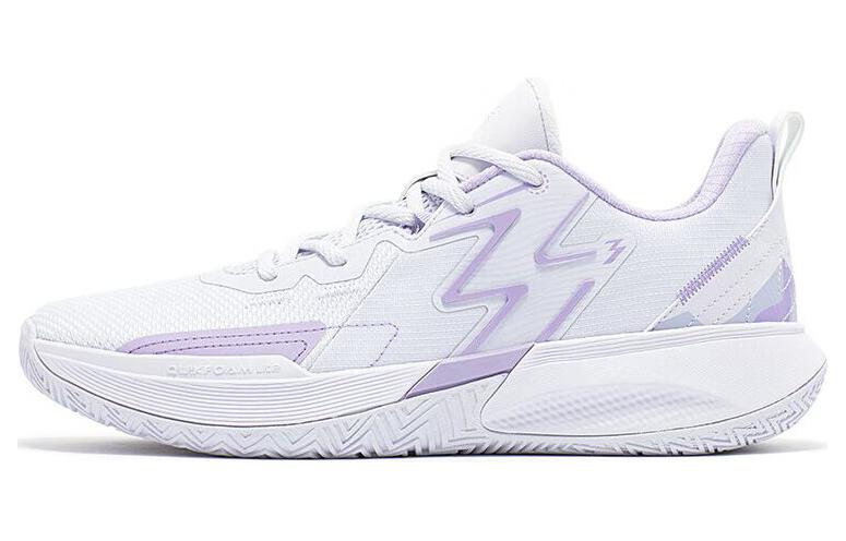 361° Big3 Team Cushioning Abrasion Resistant Breathable Low top Basketball Shoes Men's White Purple