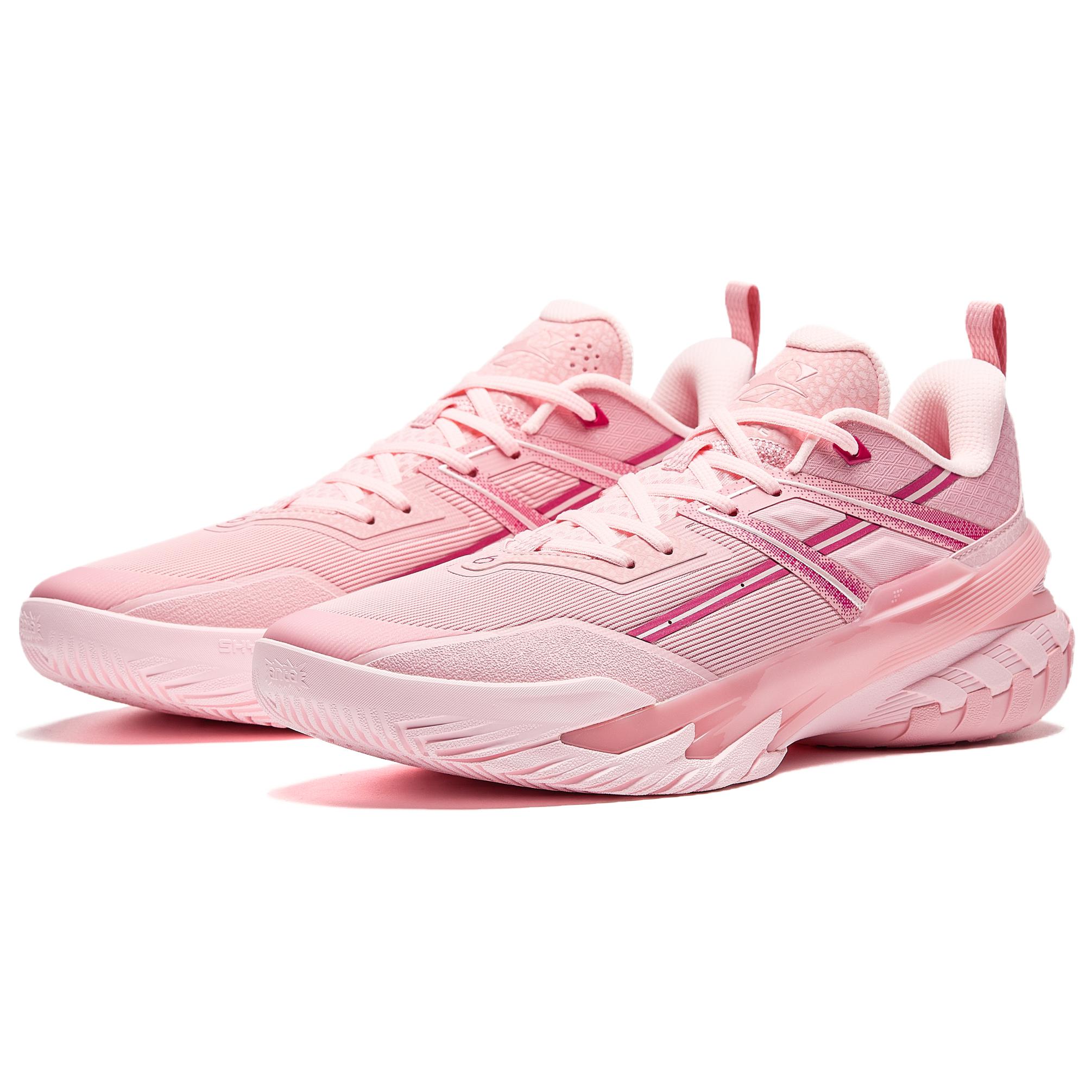 Anta Cushioning Slip Resistant Anti Rollover Low top Basketball Shoes Men’s Pink