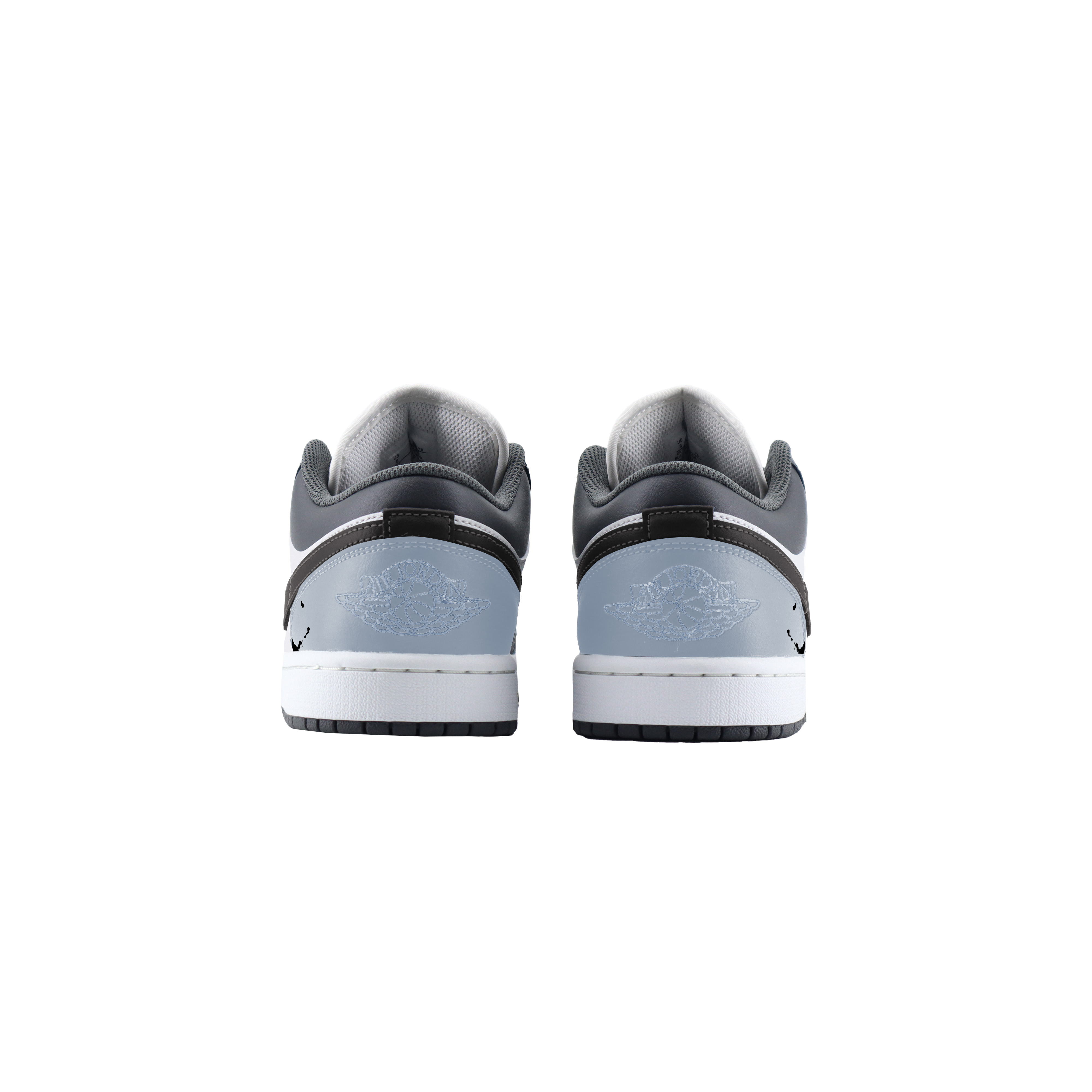 Jordan Air Jordan 1 Low Abrasion Resistant Low top Vintage Basketball Shoes Unisex Black Gray