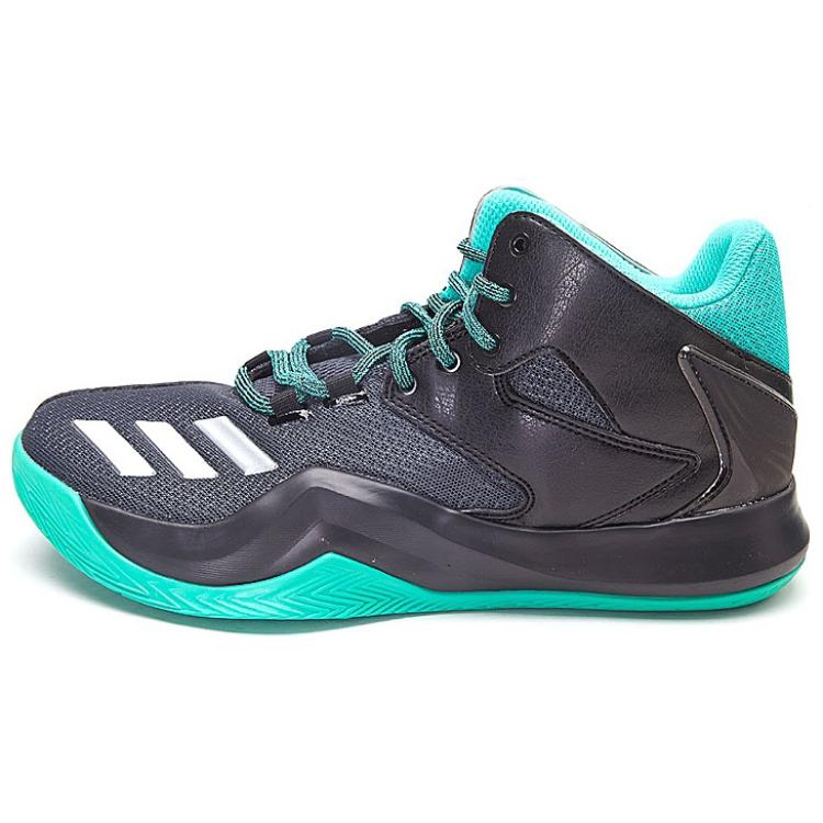 Adidas D Rose 773 Slip Resistant Abrasion Resistant Mid top Basketball Shoes Men's Black Green