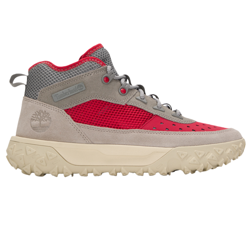 Timberland Greenstride Motion Cushioning Lightweight Mid top Hiking Shoes Men’s Gray Red
