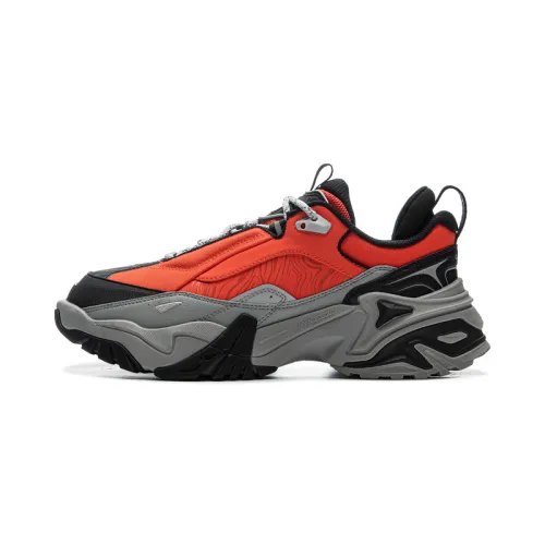 Li Ning CF Tracing, Qianhang Ce3 Slip Resistant Abrasion Resistant Low top Hiking Shoes Unisex Gray Orange