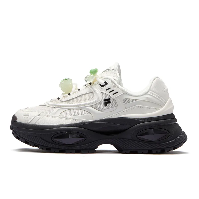 FILA FUSION BIANCO III Height Increasing Low top Chunky Sneakers Women's Snow Black