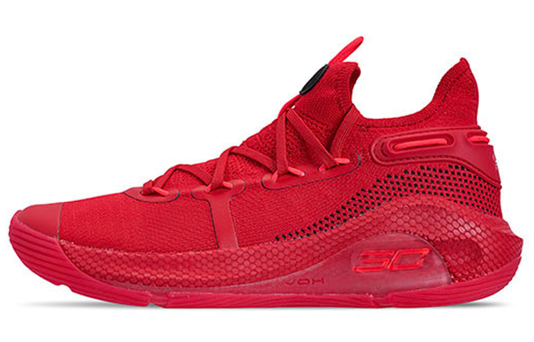 Under Armour Curry 6 Curry 6 shock-absorbing anti-slip mid-top practical basketball shoes men's big red