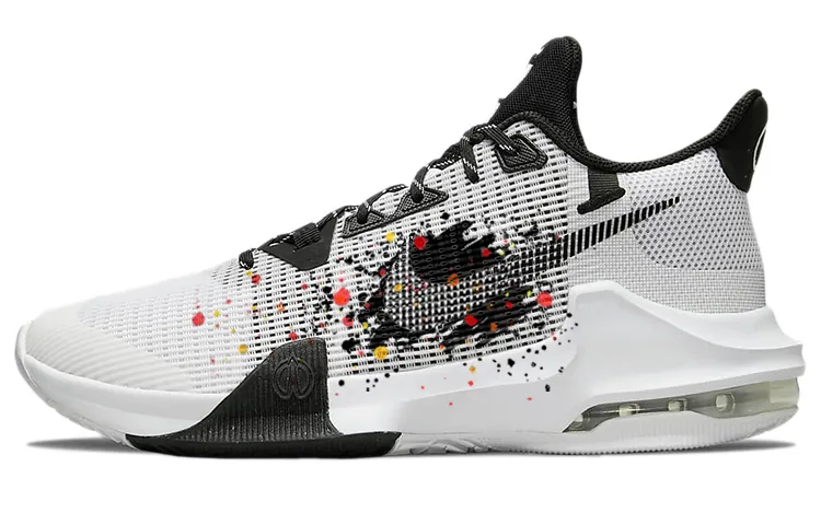 Nike Air Max Impact 3 Slip Resistant Abrasion Resistant Low top Basketball Shoes Men's Black White