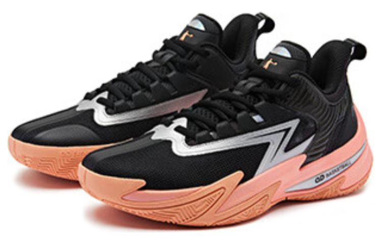 QIAODAN Thorn 7 TEAM Comfortable Round Toe Cushioning Slip Resistant Low top Basketball Shoes Men’s Black