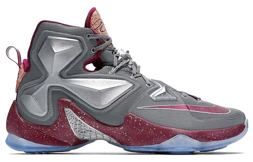 Мужские кроссовки Nike Lebron 13 Limited "Opening Night" (серо-красные) — Серый / красный — фото 2