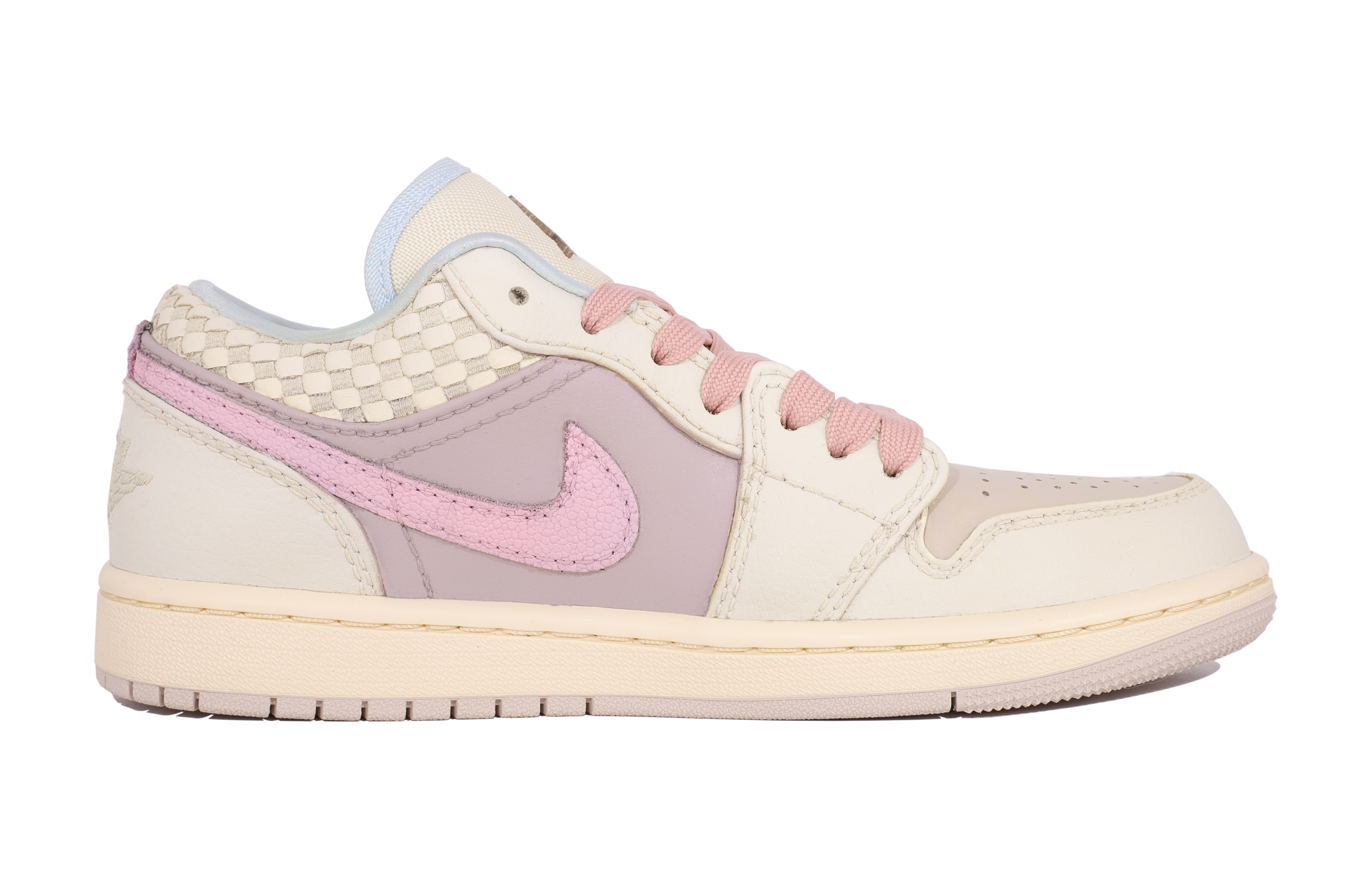 Jordan Air Jordan 1 Desert Rose Low top Vintage Basketball Shoes Unisex Yellow Pink