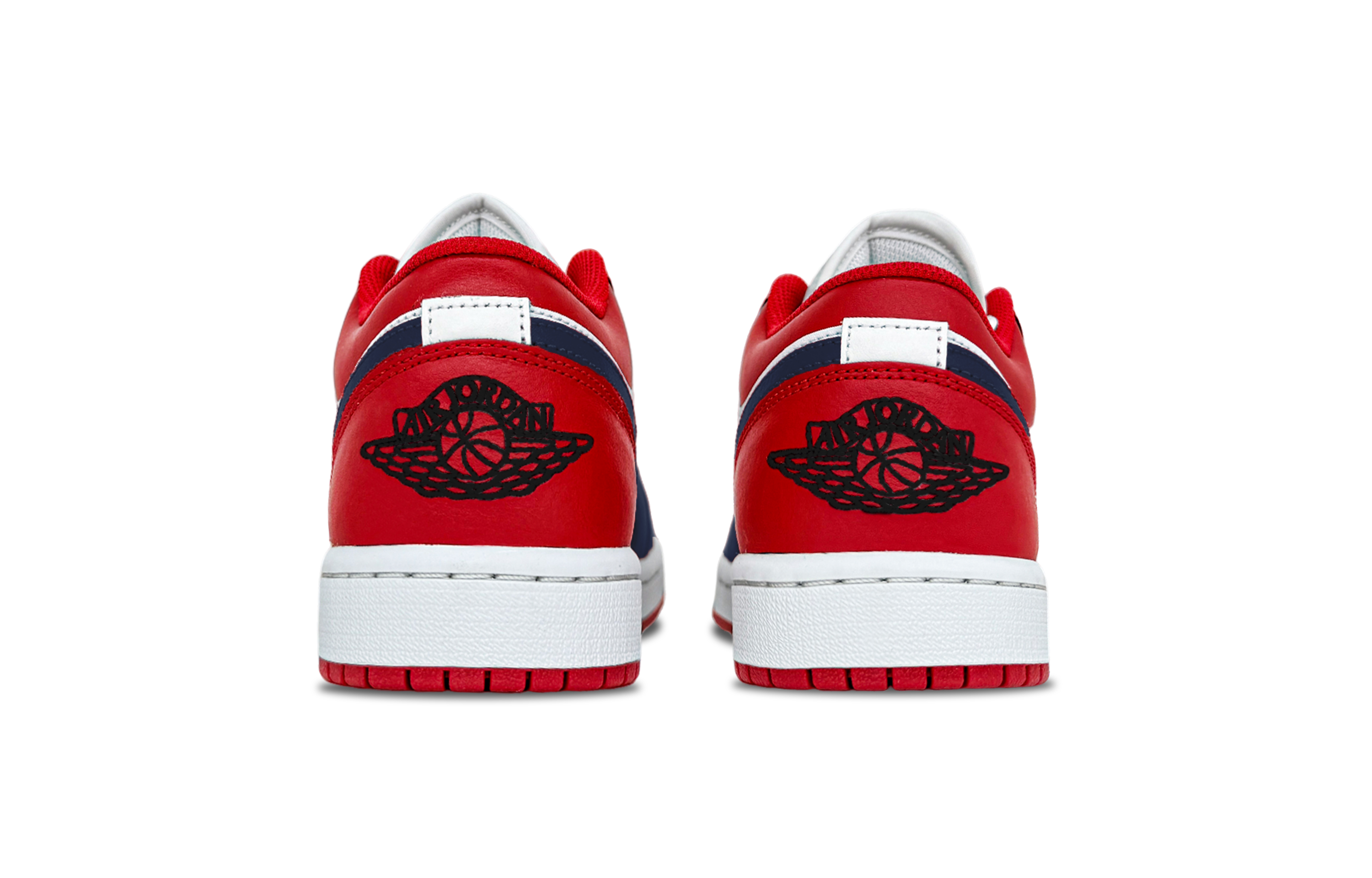 Jordan Air Jordan 1 Marine Storm Abrasion Resistant Abrasion Resistant Low top Vintage Basketball Shoes Unisex Red Blue