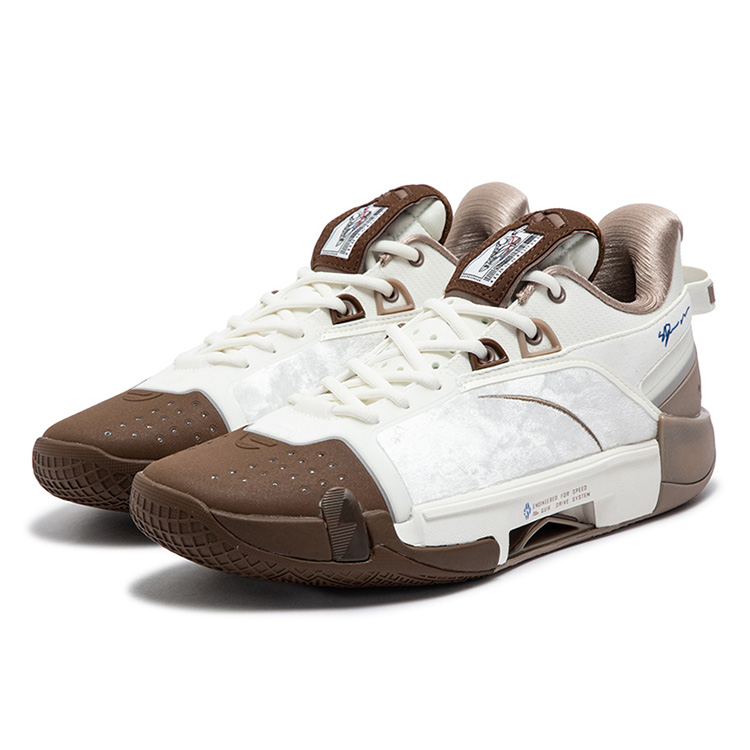 361° Slip Resistant, Abrasion Resistant, Breathable Low top Basketball Shoes Men’s White Umber