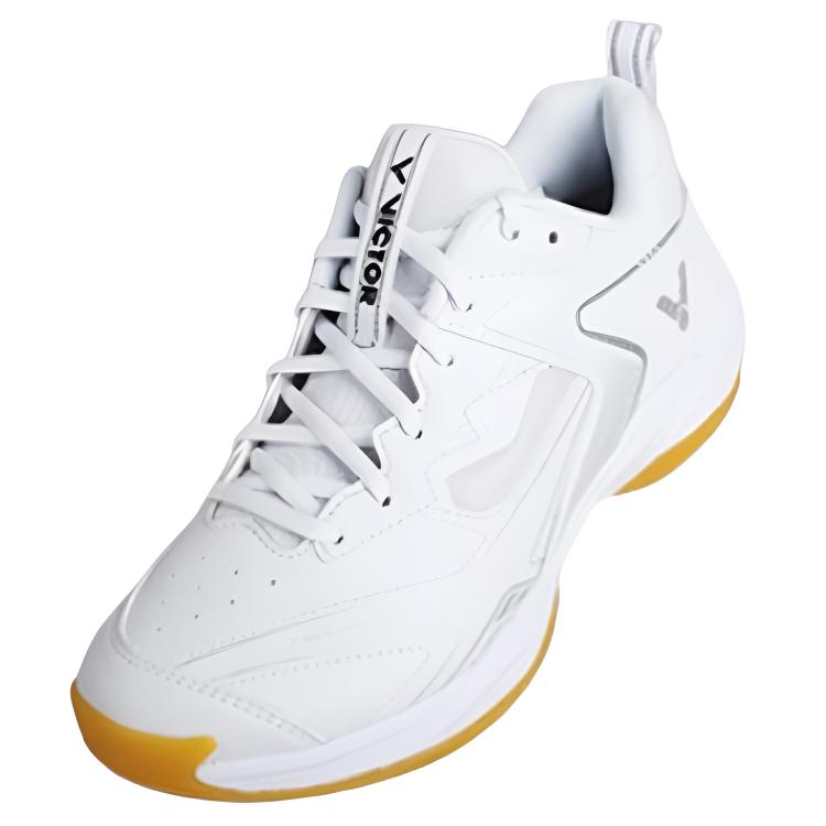 VICTOR Cushioning Breathable Coverage Low top Badminton Shoes Unisex Pearl White