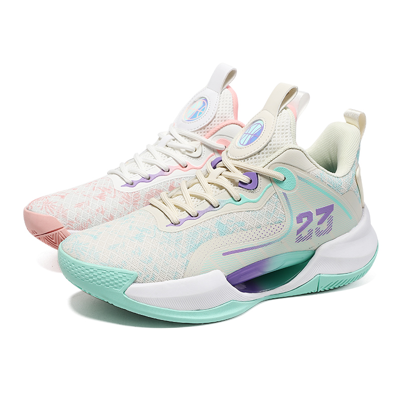 BEAR UNION Fabric Cushioning, Wear Resistant Low top Basketball Shoes Unisex