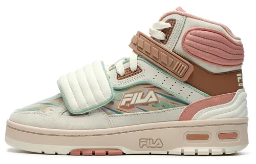 FILA x FILA FUSION Teratach WM Mid top Vintage Basketball Shoes Women's White