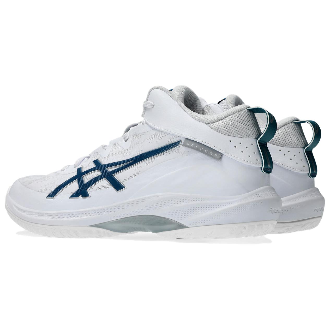 ASICS GELHOOP V17 Cushioning Abrasion Resistant Breathable Rebound Low top Basketball Shoes Unisex White Blue