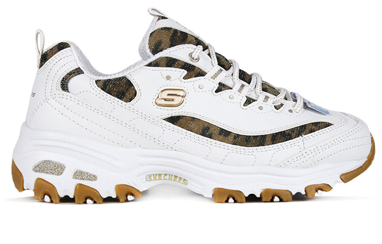 Женские кроссовки Skechers D'Lites Quick Leopard (белый) — фото 2