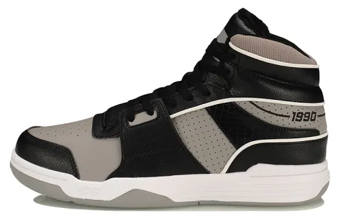 Li Ning Retro 90 Casual Thermal High top Basketball Shoes Unisex Black Gray