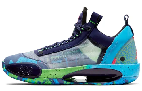 Air Jordan 34 Low Pf Regency Purple 'Blue Green' Women's