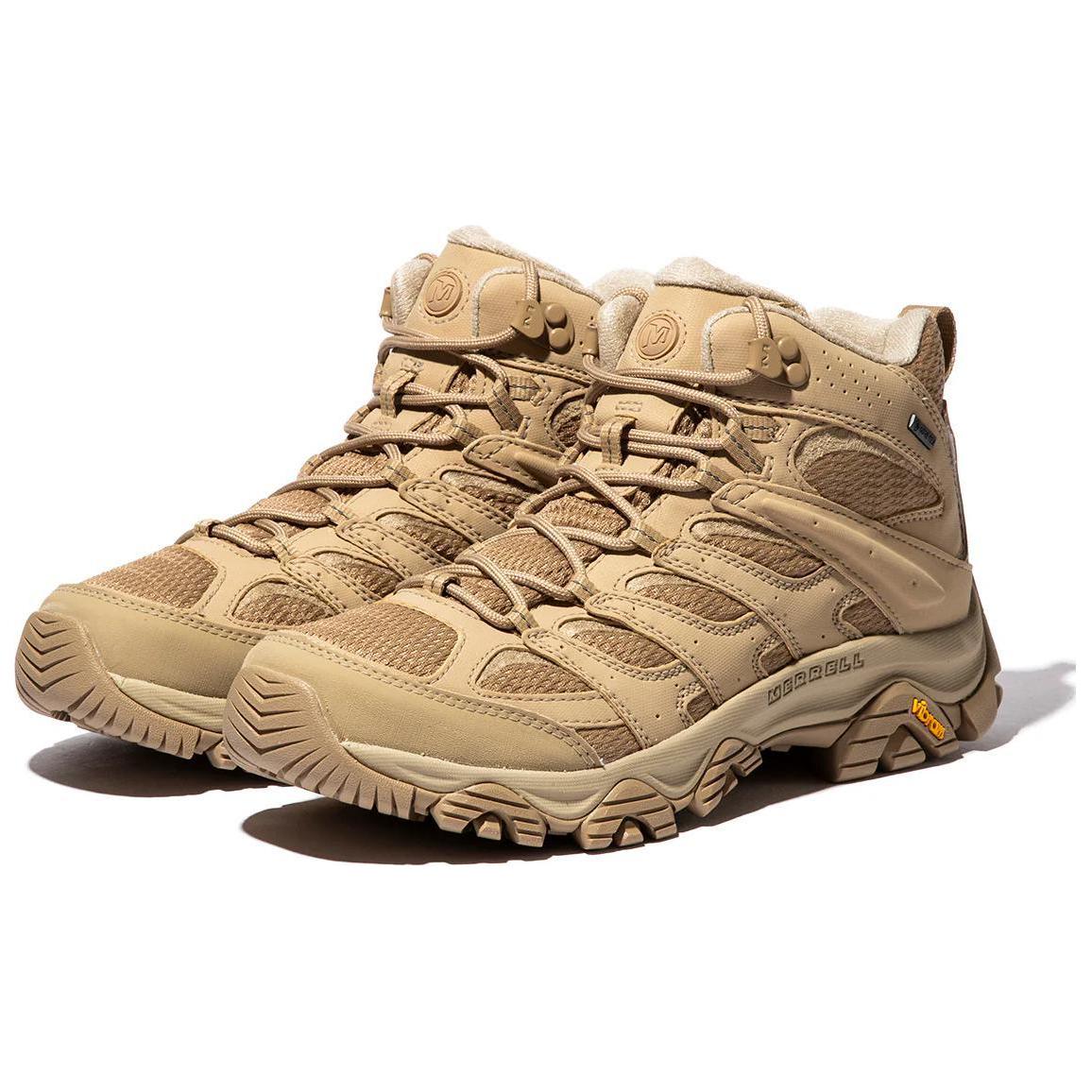MERRELL MOAB 3 Slip Resistant Abrasion Resistant Mid top Hiking Shoes Men’s Beige