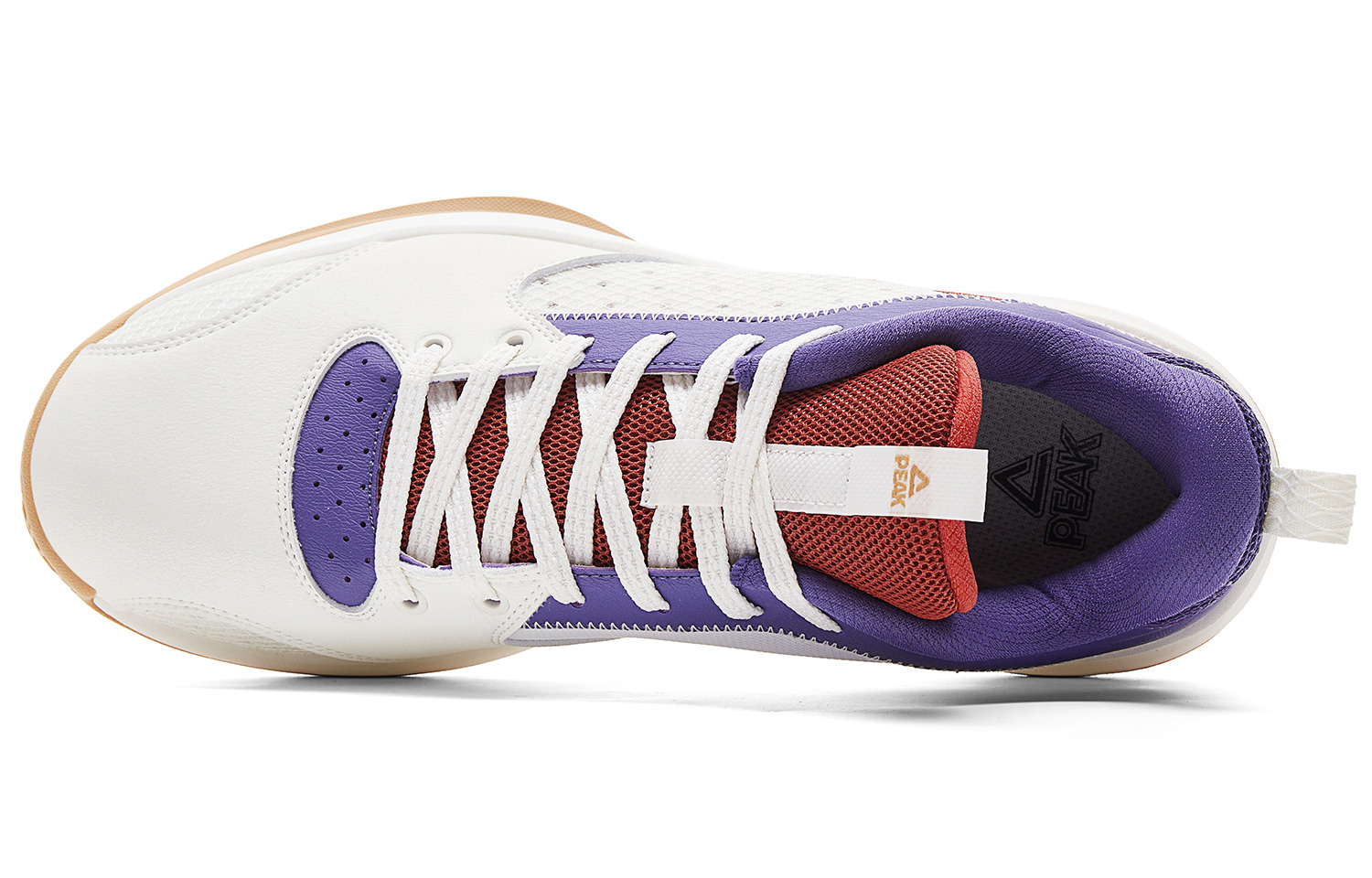 PEAK Lan Qie Basketball Shoes Men’s Low Top Super Light White Red