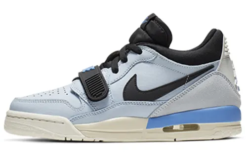 Jordan Legacy 312 low psychic blue leather, comfortable and versatile, shock-absorbing and lightweight, low-top retro basketball shoes, women's blue