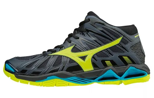 Mizuno Wave Tornado X2 MID Textile, Synthetic Leather Slip Resistant, Abrasion Resistant, Breathable Mid top