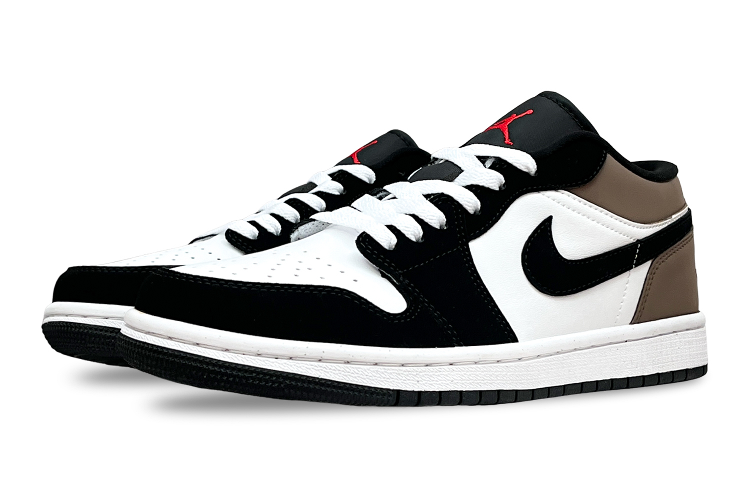 Jordan Air Jordan 1 Reverse Black Brown Slip Resistant Abrasion Resistant Low top Vintage Basketball Shoes Unisex