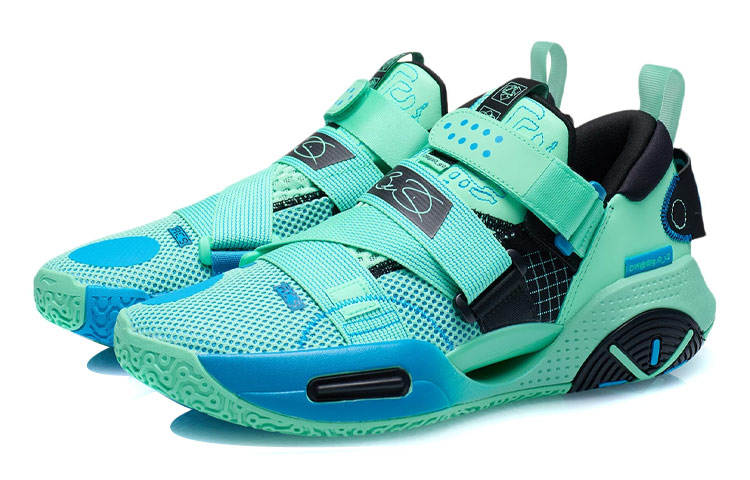 Li Ning All City 9 V2 Basketball Shoes Men’s Low Top Fluorescent Emerald Green