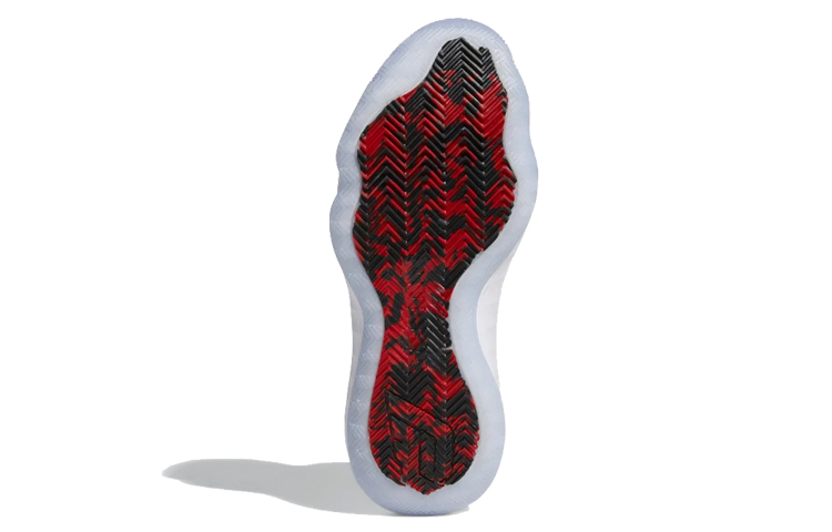 Мужские кроссовки adidas D lillard 6 (бело-красная) — фото 6