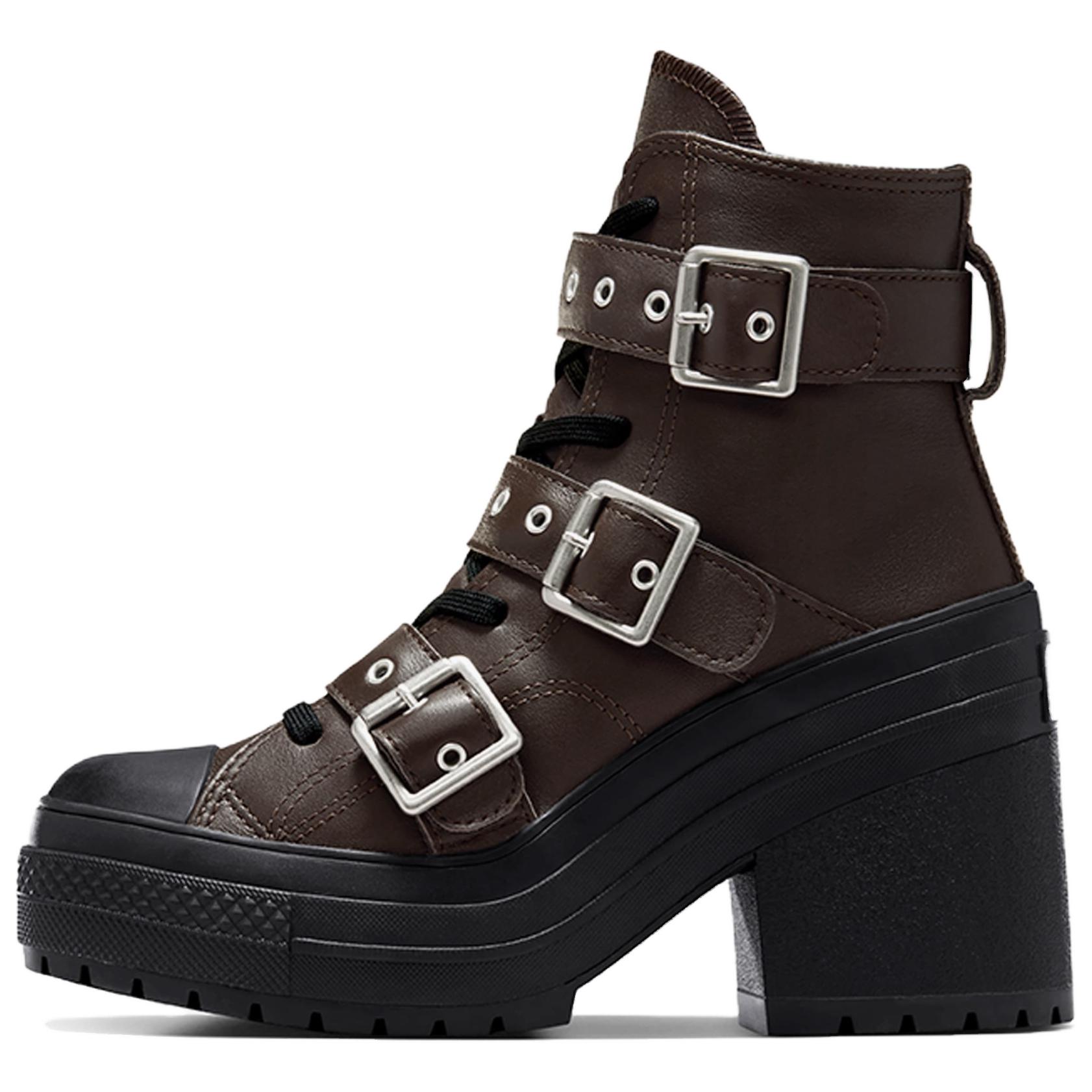 Chuck 70 De Luxe Converse Heel Leather High 'Buckle - Fresh Brew' Women's